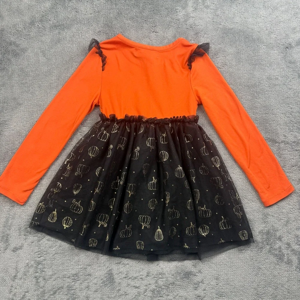 Maddie & Michelle Toddler Girls In My Spooky Era Halloween Tutu Dress Orange 2T